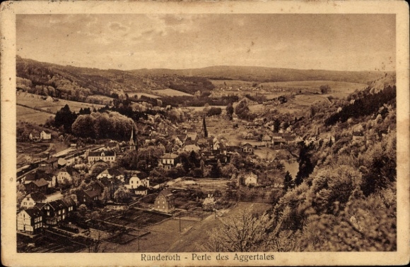 Postcard Ründeroth Engelskirchen in the Oberbergischer Kreis, landscape photograph, pearl of the Aggertal