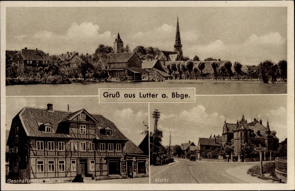 PC Lutter am Barenberge in Lower Saxony, partial view, Hermes shop, market
