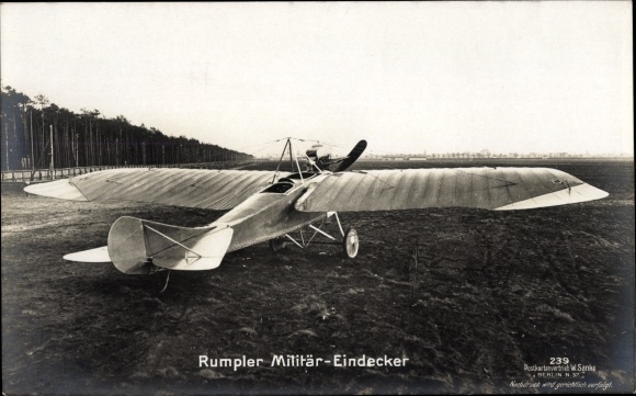 Ak Rumpler Militär Eindecker 1914, Monoplan, Sanke 239