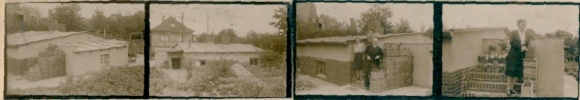 Contact print photos Berlin Biesdorf, 4 photos approx. 4x2 cm, Stoik company, Oberfeldstraße 57