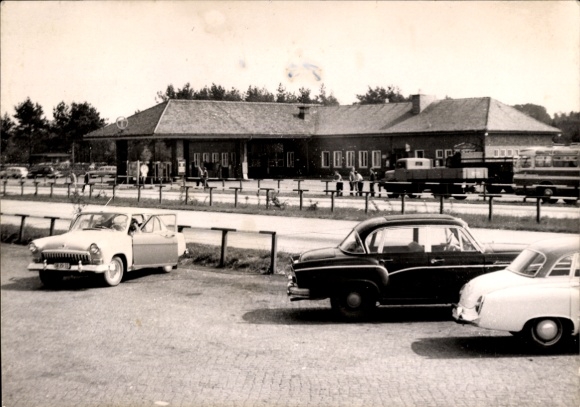 Postcard Michendorf in der Mark, motorway service area Michendorf